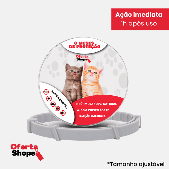 SafePet - Colar Anti Parasitas Premium [8 meses de proteção]